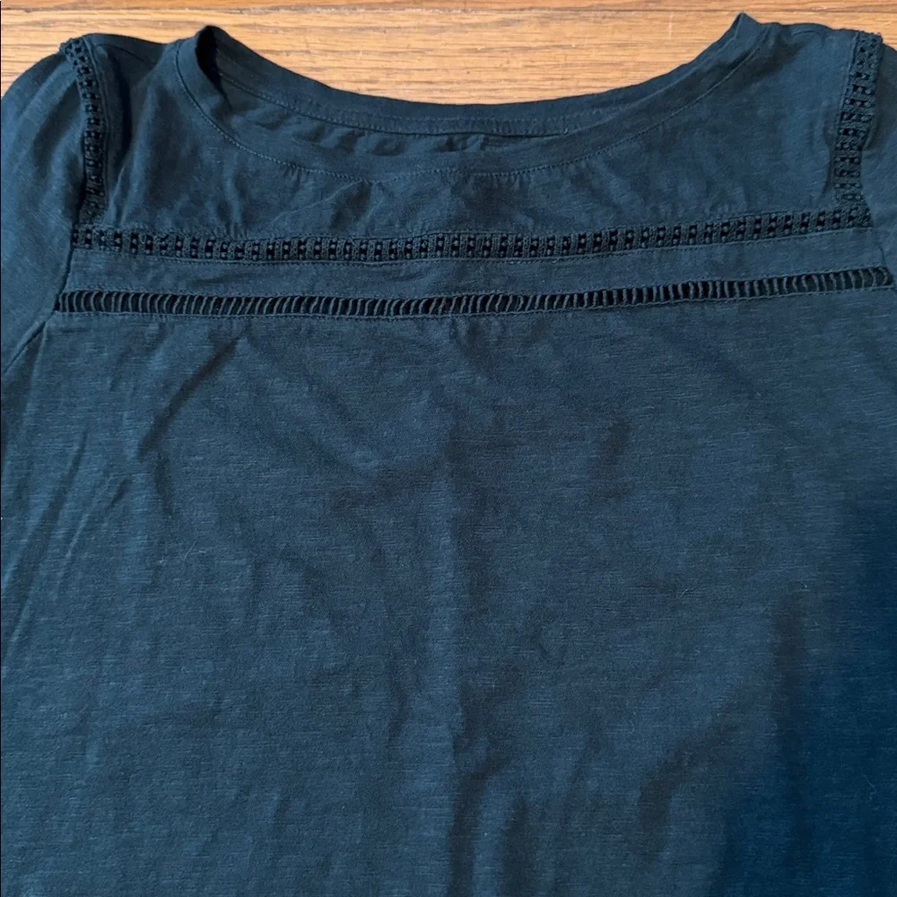 🌲 Loft forest green boatneck top with elbow length sleeves. Size S._4
